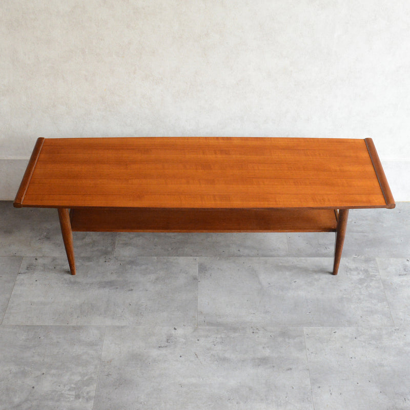 Myer メイヤー  ミッドセンチュリー チーク ローテーブル 54(天板剝離再塗装済)