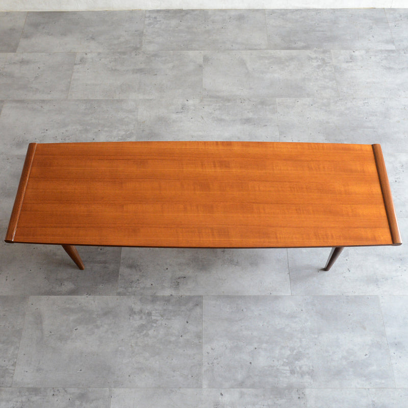 Myer メイヤー  ミッドセンチュリー チーク ローテーブル 54(天板剝離再塗装済)