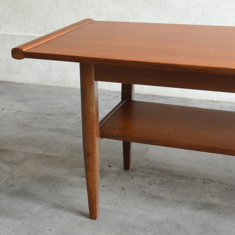 Myer メイヤー  ミッドセンチュリー チーク ローテーブル 54(天板剝離再塗装済)