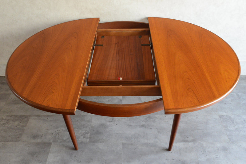 K様ご見学予約品G-PLAN ジープラン エクステンション ラウンドテーブル 106 (天板剥離再塗装）