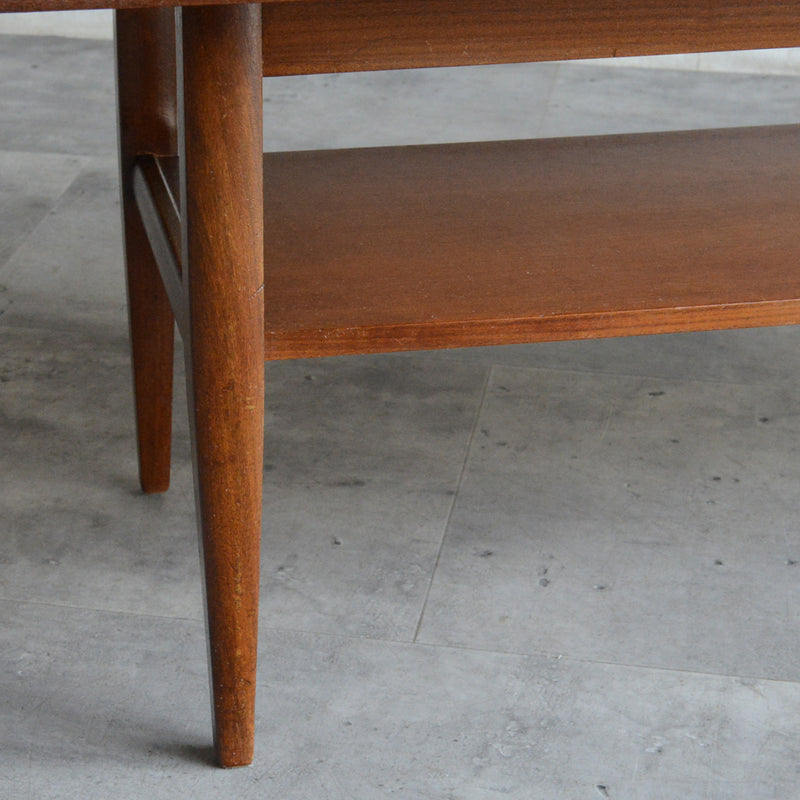 Myer メイヤー  ミッドセンチュリー チーク ローテーブル 54(天板剝離再塗装済)