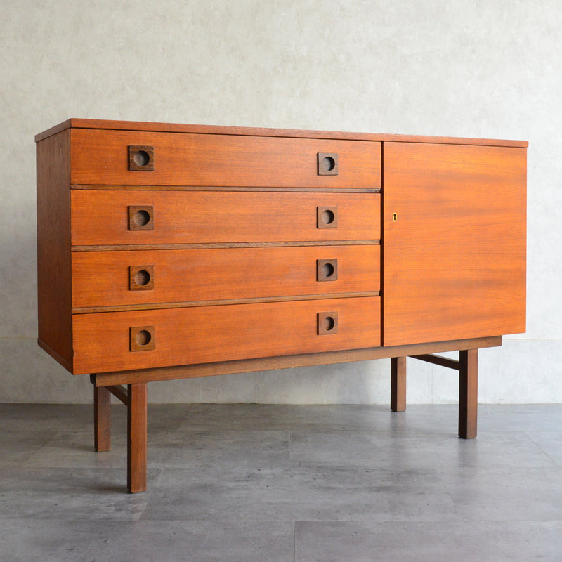 60S イギリス ヴィンテージ ショートサイドボード 54(天板剝離再塗装済）