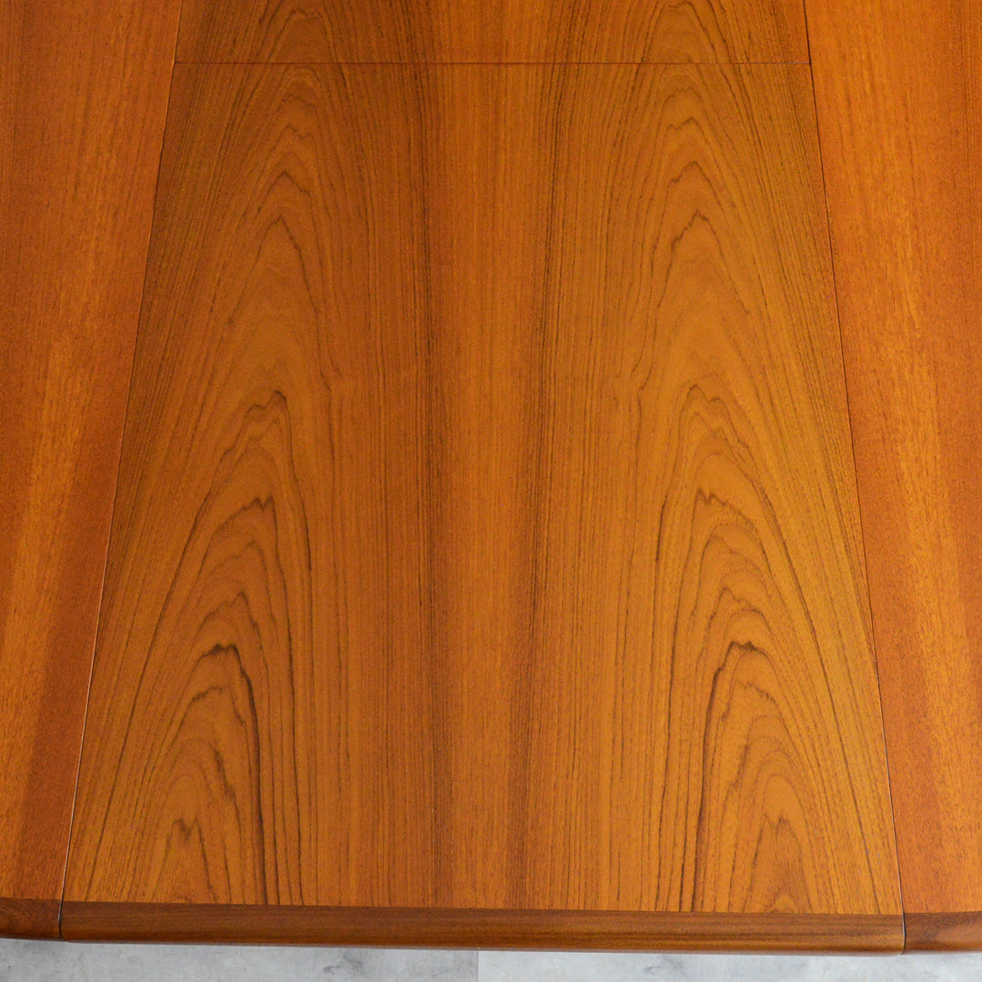 天板剥離再塗装済！美品♪ ラウンドエクステンションテーブル　直径113cm 新着 G-PLAN ジープラン エクステンション ラウンドテーブル86(天板