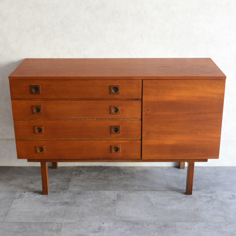 60S イギリス ヴィンテージ ショートサイドボード 54(天板剝離再塗装済）