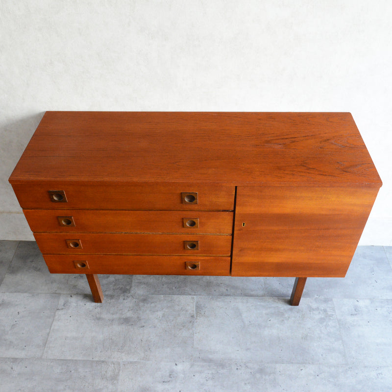 60S イギリス ヴィンテージ ショートサイドボード 54(天板剝離再塗装済）