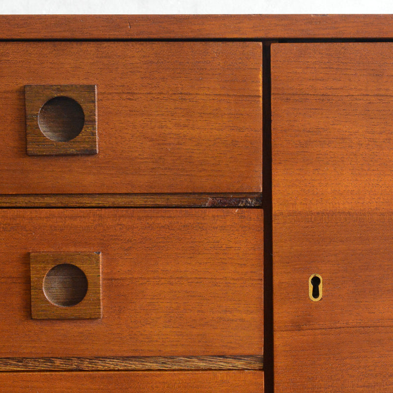 60S イギリス ヴィンテージ ショートサイドボード 54(天板剝離再塗装済）