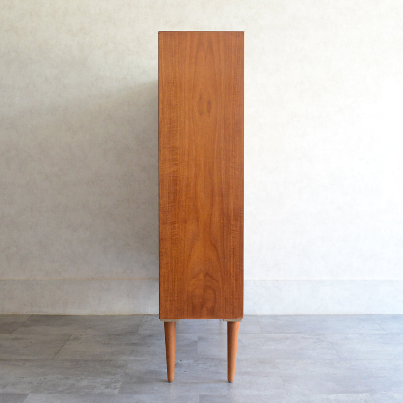 デンマーク ヴィンテージ　チーク シェルフ（木扉付）8-1