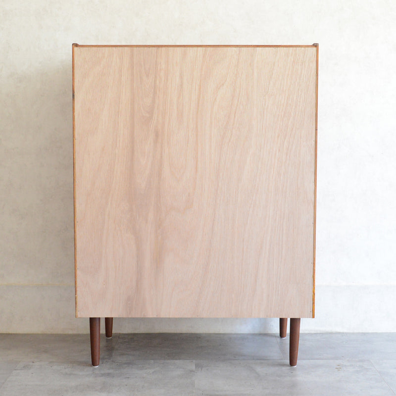 デンマークヴィンテージ  チーク 6段 チェスト 鍵付 C-4