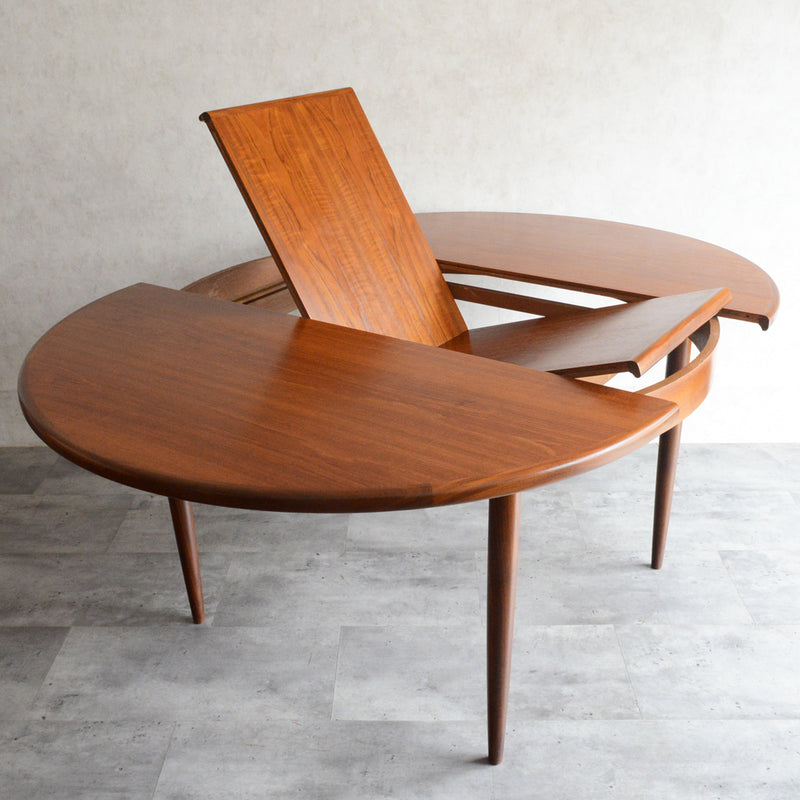 G-PLAN ジープラン  エクステンション ラウンドテーブル 100 (天板剥離再塗装）