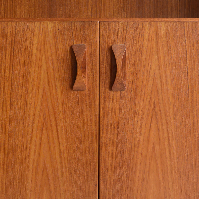 デンマーク ヴィンテージ 2段シェルフ 5-37（木扉付）