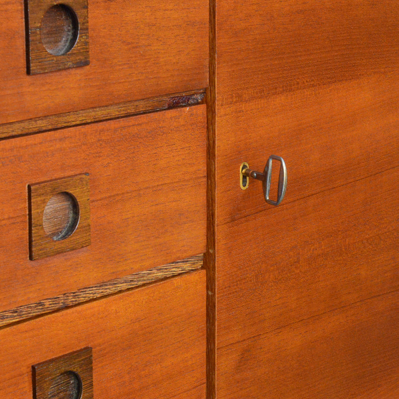 60S イギリス ヴィンテージ ショートサイドボード 54(天板剝離再塗装済）