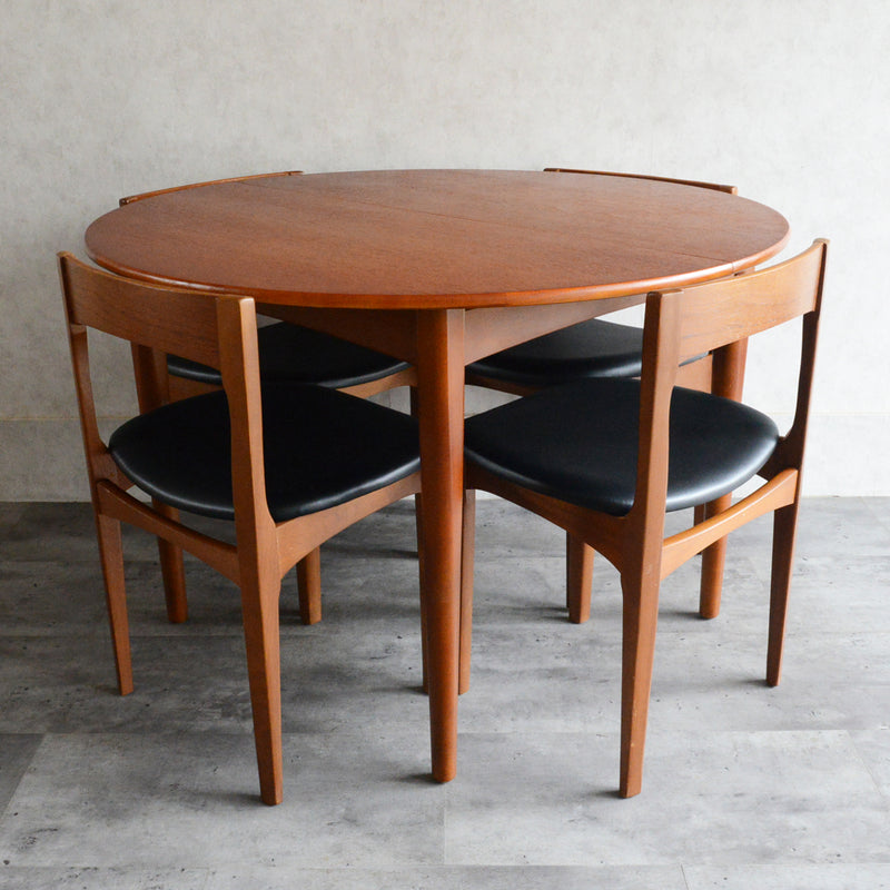 Jentique コンパクト エクステンション ラウンドテーブル 03(天板剥離再塗装済)