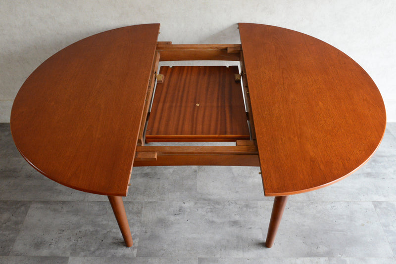 Jentique コンパクト エクステンション ラウンドテーブル 03(天板剥離再塗装済)