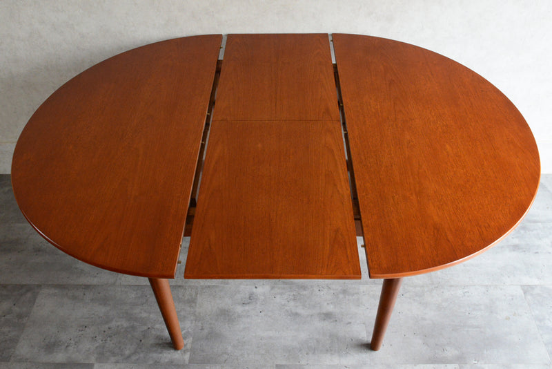 Jentique コンパクト エクステンション ラウンドテーブル 03(天板剥離再塗装済)