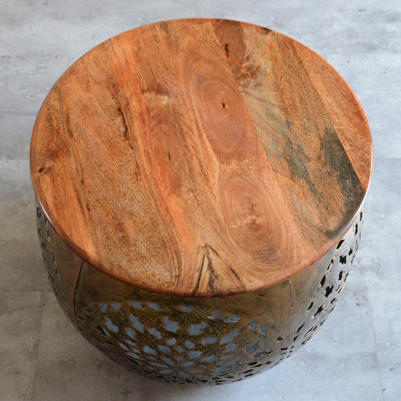 マンゴーウッド　サイドテ-ブルM/フラワースタンド(花台)