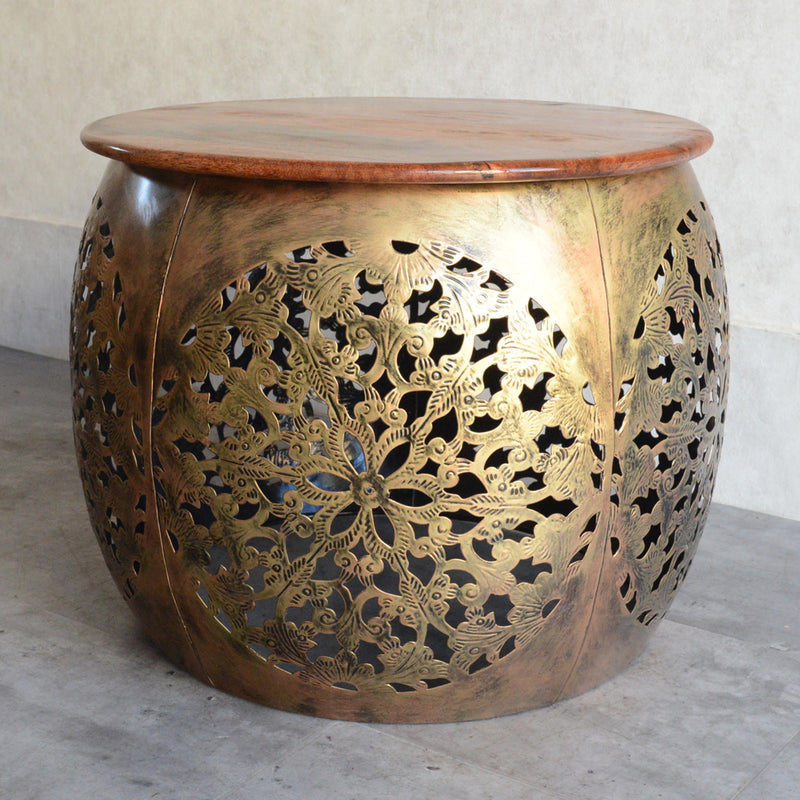 マンゴーウッド　サイドテ-ブルM/フラワースタンド(花台)