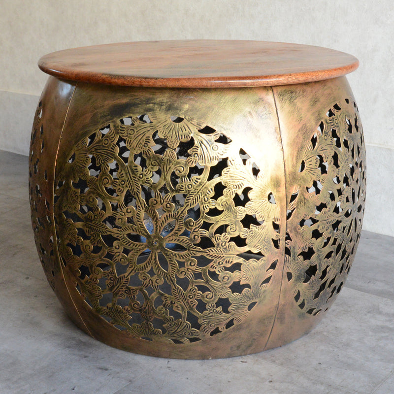 マンゴーウッド　サイドテ-ブルM/フラワースタンド(花台)