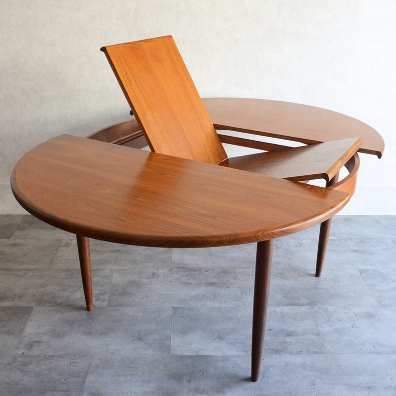 G-PLAN ジープラン  エクステンション ラウンドテーブル 101 (天板剥離再塗装）