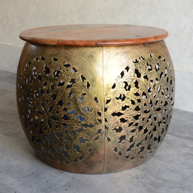 マンゴーウッド　サイドテ-ブルM/フラワースタンド(花台)