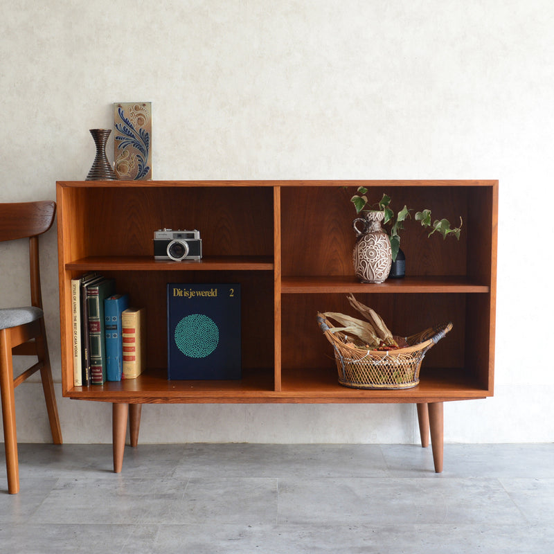 デンマーク ヴィンテージ　チーク2段ブックシェルフ5-36（ウッドオイル仕上）