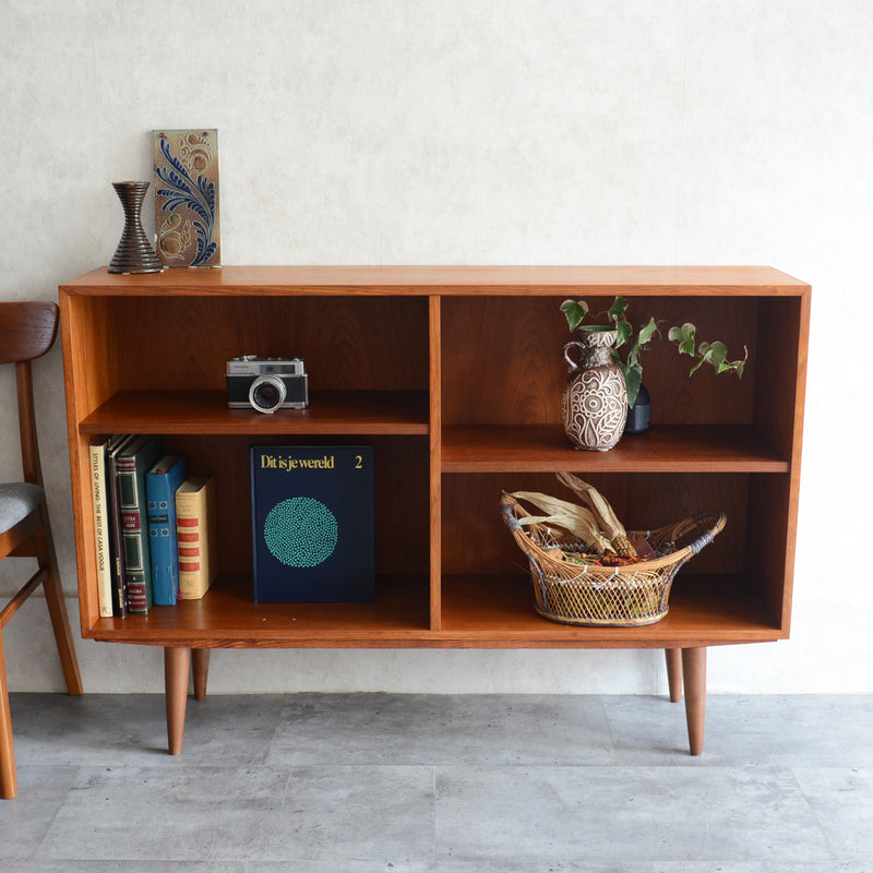 デンマーク ヴィンテージ　チーク2段ブックシェルフ5-36（ウッドオイル仕上）