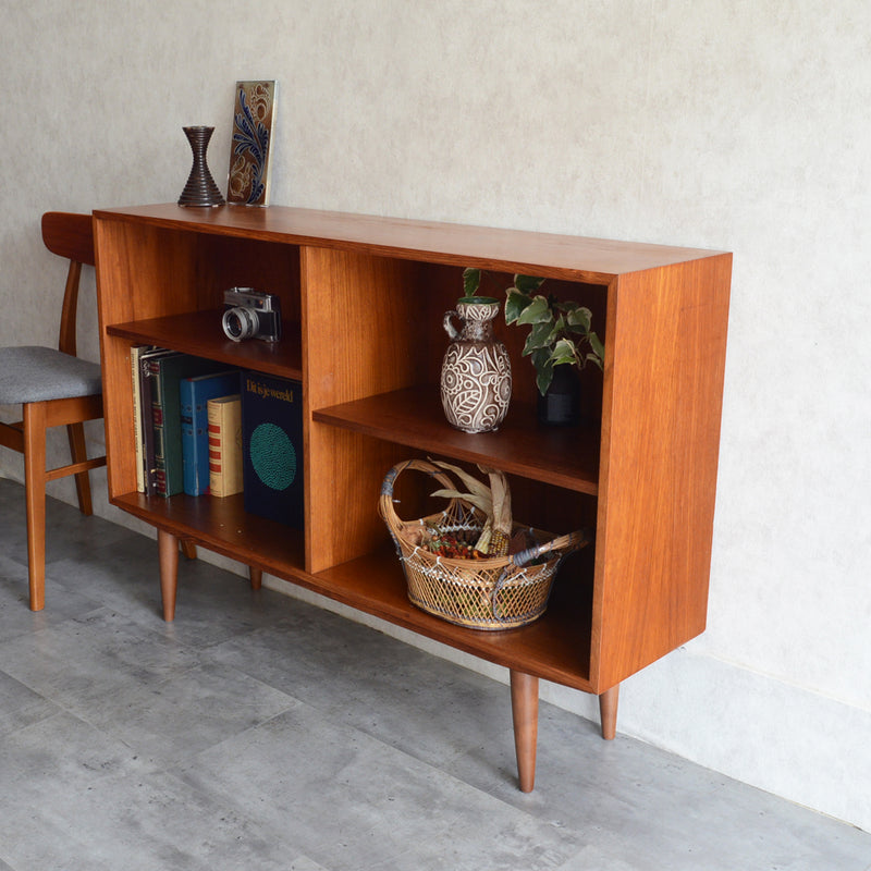 デンマーク ヴィンテージ　チーク2段ブックシェルフ5-36（ウッドオイル仕上）