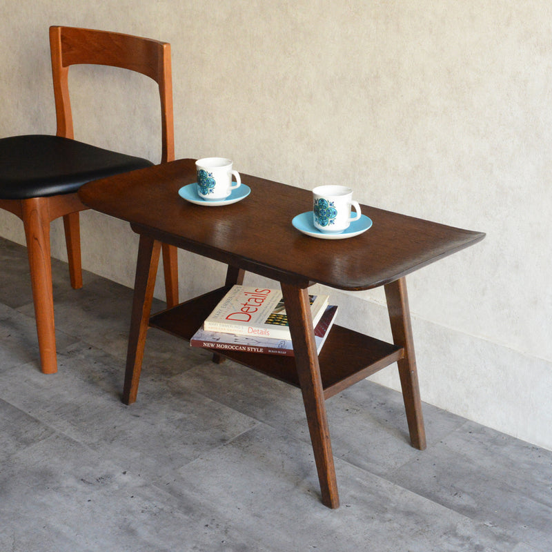 60S ローテーブル  38(オーク・ウイング）天板剝離再塗装済