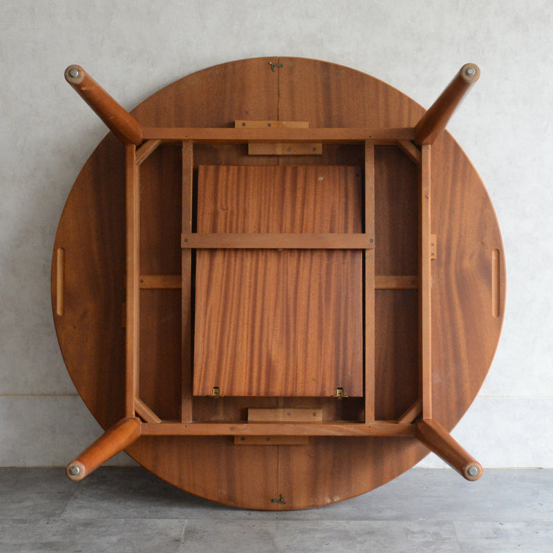 Jentique コンパクト エクステンション ラウンドテーブル 03(天板剥離再塗装済)