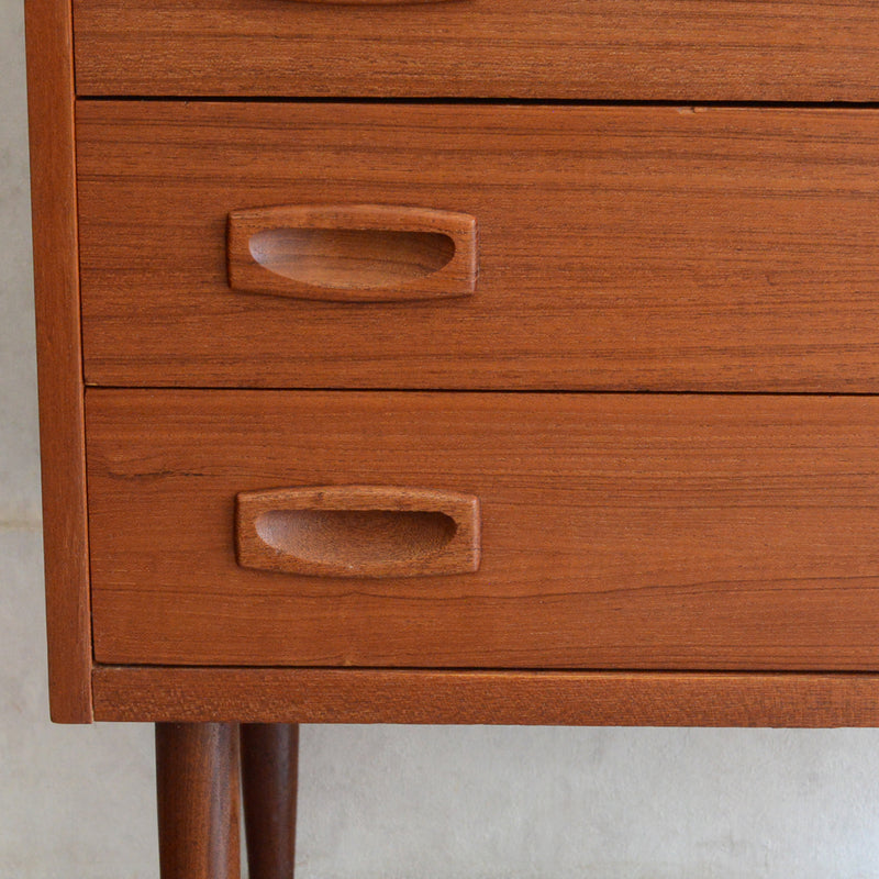 デンマークヴィンテージ  チーク５段スモールチェスト D-７