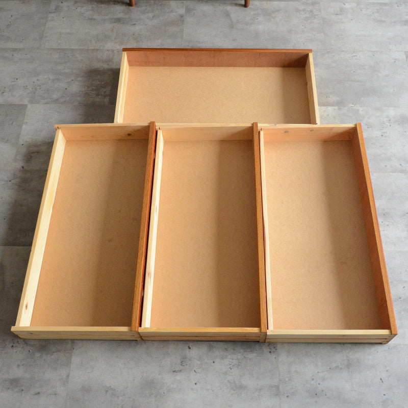 デンマーク ヴィンテージ  チーク 4段チェスト 5-64