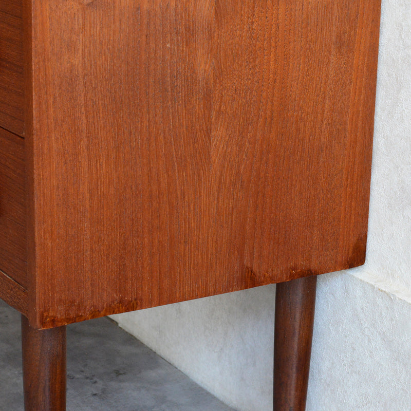 デンマークヴィンテージ  チーク５段スモールチェスト D-７