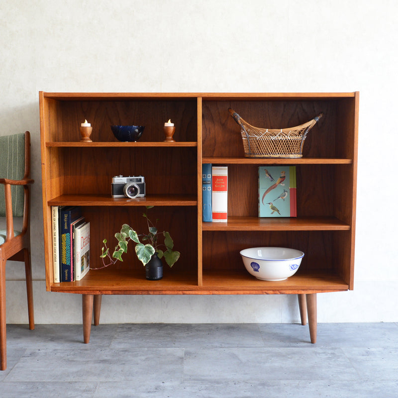 デンマーク ヴィンテージ　チークオープンシェルフ 5-17(オイル仕上）