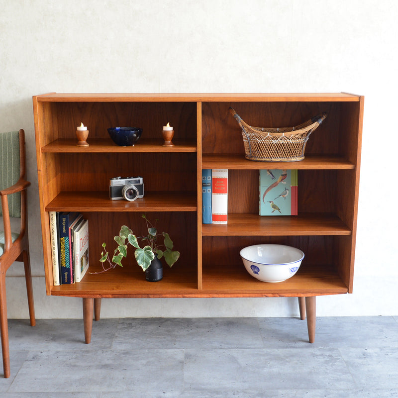 デンマーク ヴィンテージ　チークオープンシェルフ 5-17(オイル仕上）