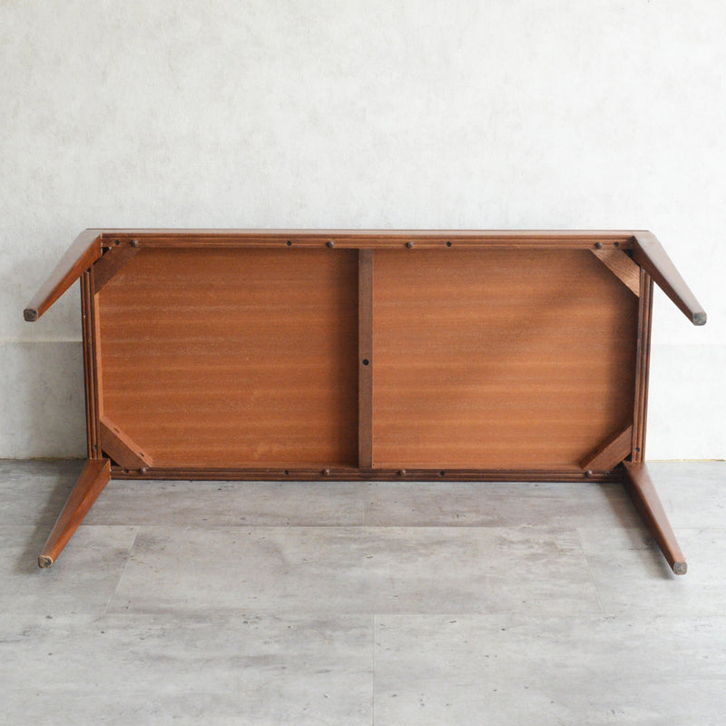 イギリスヴィンテージ　 チーク ローテーブル 52(天板剥離再塗装済）