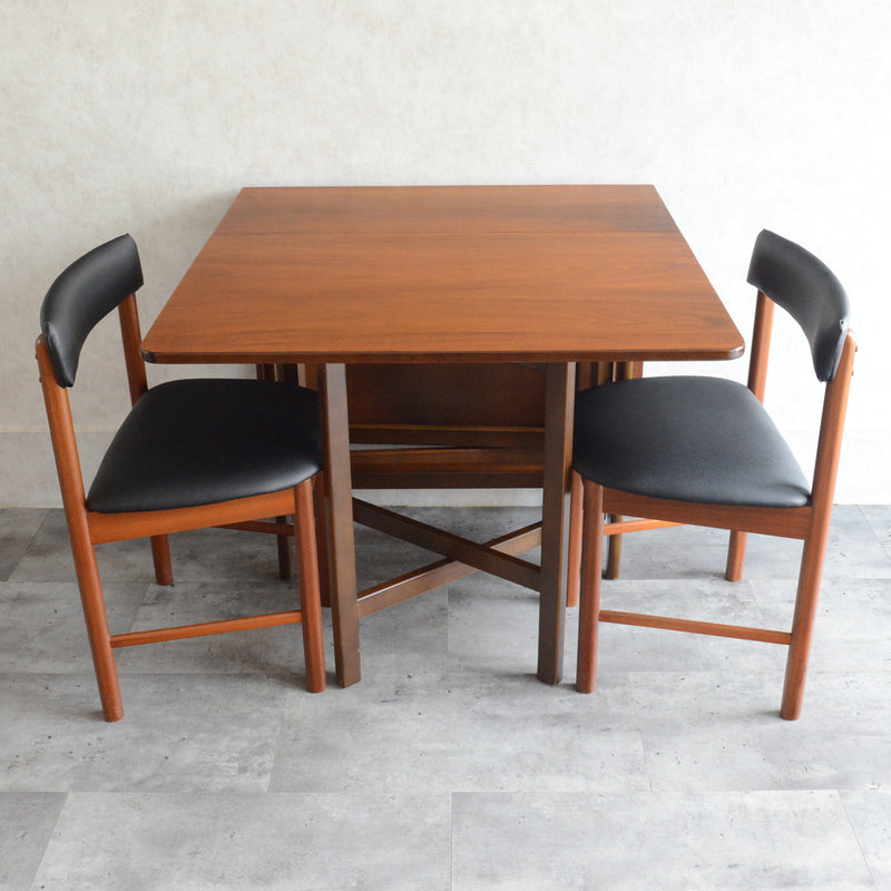 ミッドセンチュリー ヴィンテージ　ゲートレッグ  ダイニングテーブル 37(天板剝離再塗装済）