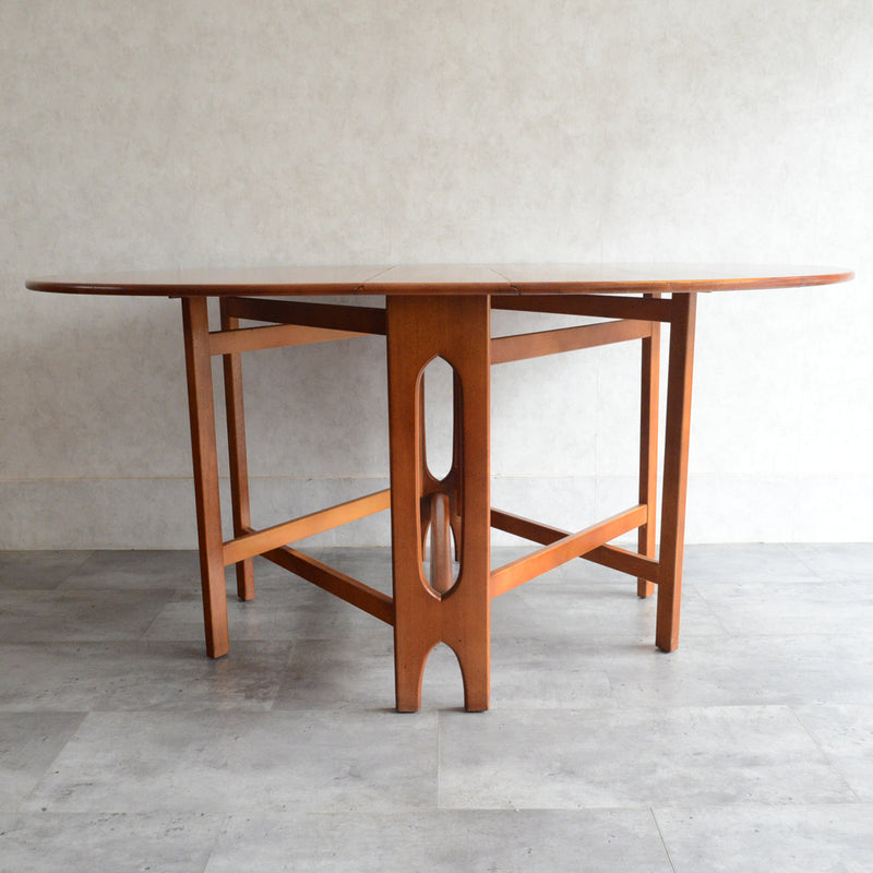 Jentique ジェンティーク　ゲートレッグテーブル28（オーバル・天板剝離再塗装済）