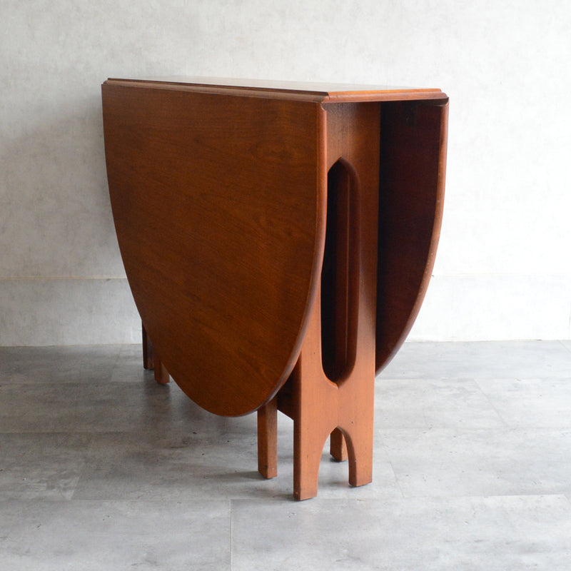 Jentique ジェンティーク　ゲートレッグテーブル28（オーバル・天板剝離再塗装済）