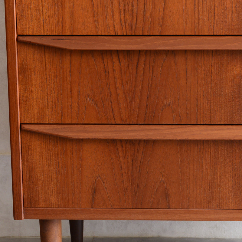 デンマーク ヴィンテージ  チーク ４段チェスト 5-41 (ウッドオイル仕上）