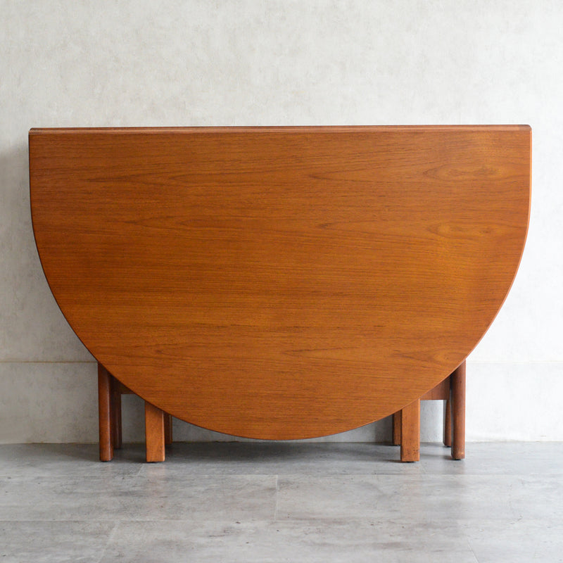 Jentique ジェンティーク　ゲートレッグテーブル28（オーバル・天板剝離再塗装済）