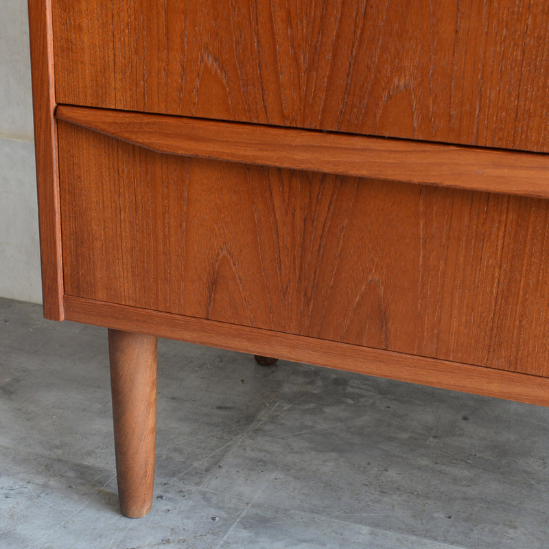 デンマーク ヴィンテージ  チーク ４段チェスト 5-41 (ウッドオイル仕上）