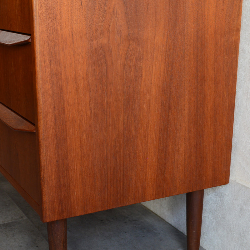 デンマーク ヴィンテージ  チーク ４段チェスト 5-41 (ウッドオイル仕上）