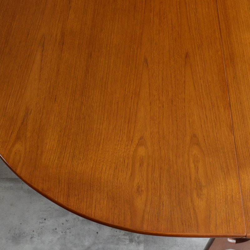 Jentique ジェンティーク　ゲートレッグテーブル28（オーバル・天板剝離再塗装済）