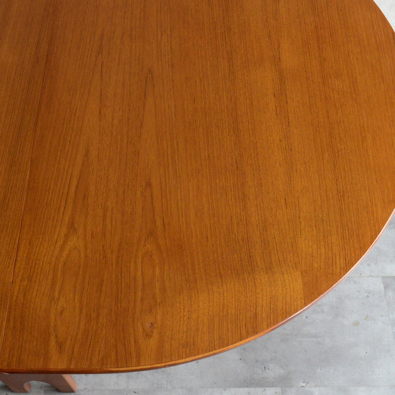 Jentique ジェンティーク　ゲートレッグテーブル28（オーバル・天板剝離再塗装済）