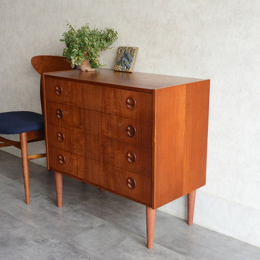 デンマークヴィンテージ  チーク4段チェスト5-150