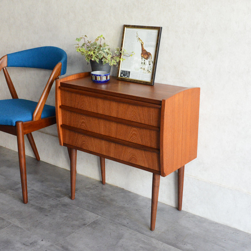 デンマーク ヴィンテージ チークチェスト3段　6-16