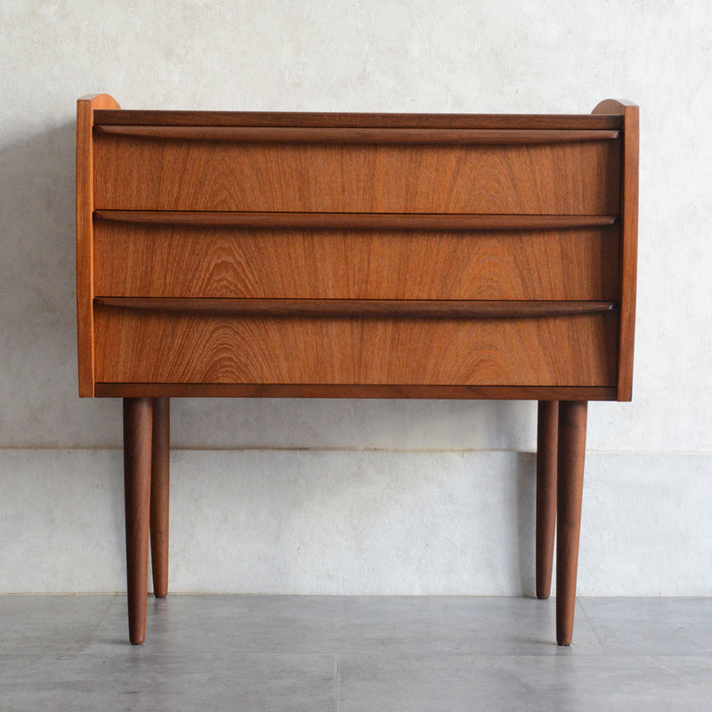 デンマーク ヴィンテージ チークチェスト3段　6-16