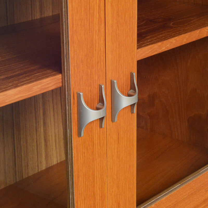 デンマーク ヴィンテージ　チーク ガラスキャビネット8-46