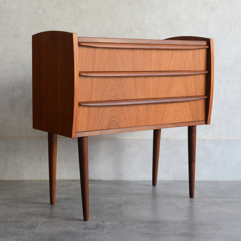 デンマーク ヴィンテージ チークチェスト3段　6-16