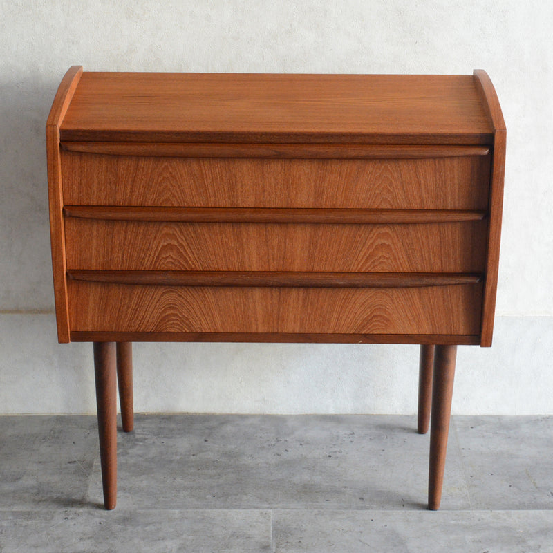 デンマーク ヴィンテージ チークチェスト3段　6-16