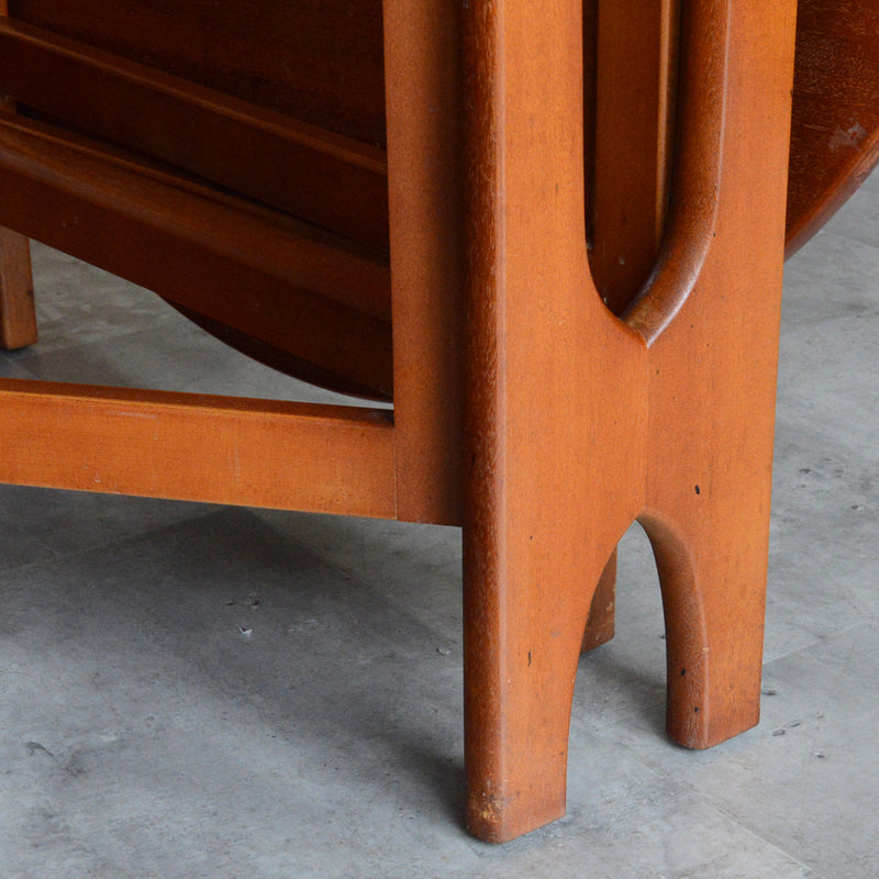 Jentique ジェンティーク　ゲートレッグテーブル28（オーバル・天板剝離再塗装済）